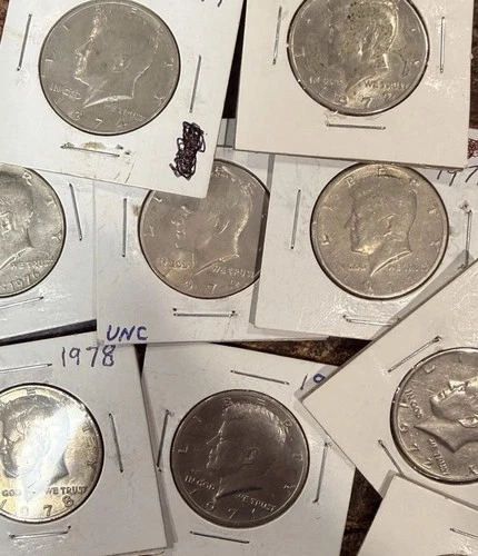 Lot of 9 Kennedy Half $ Coins Includes Bicentennial