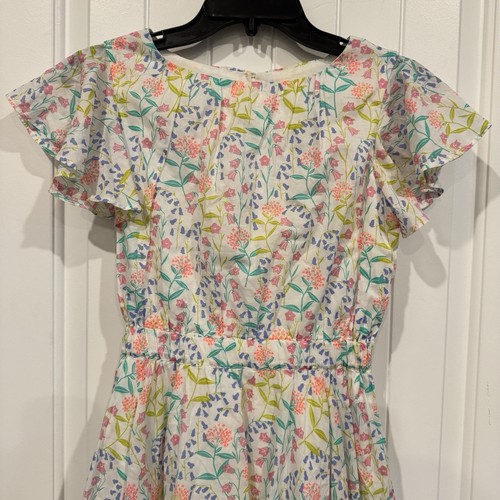 Crewcuts by Jcrew Girls Size 12 Floral Short Sleeve Dress Flutter Sleeve - Picture 3 of 10