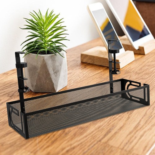 Under Desk Cable Management Tray Wire Management No Drill Cable Tray with Clamp - Afbeelding 2 van 12