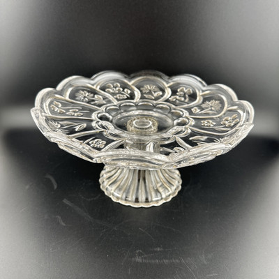 Studio Silversmiths Cassandra Collection Fine Crystal Footed Dish 9''x4.25''