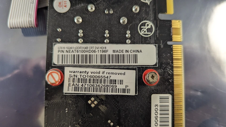 Palit NEAT6100HD06-1196F GeForce GT 610 1GB PCI-E HDMI Graphics Card - Image 4 of 4