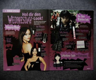 Wednesday _ Jenna Ortega _  - 4 x A4 - Clippings Berichte aus Zeitschrift _ 2025