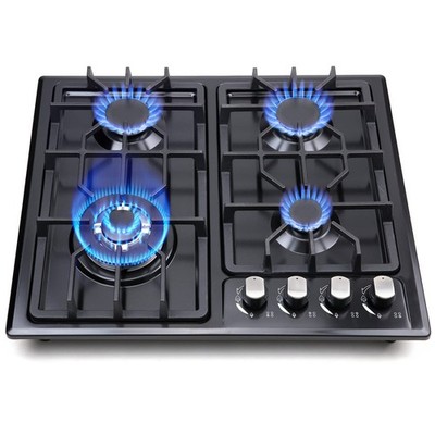 Gas Cooktop 22Inc Built in 4 Burners Stainless Steel Stove NG/LPG Conversion Kit