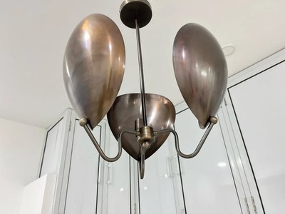 Antique Patina Chandelier 16'' Handmade Ceiling Light Vintage Reproduction Dome