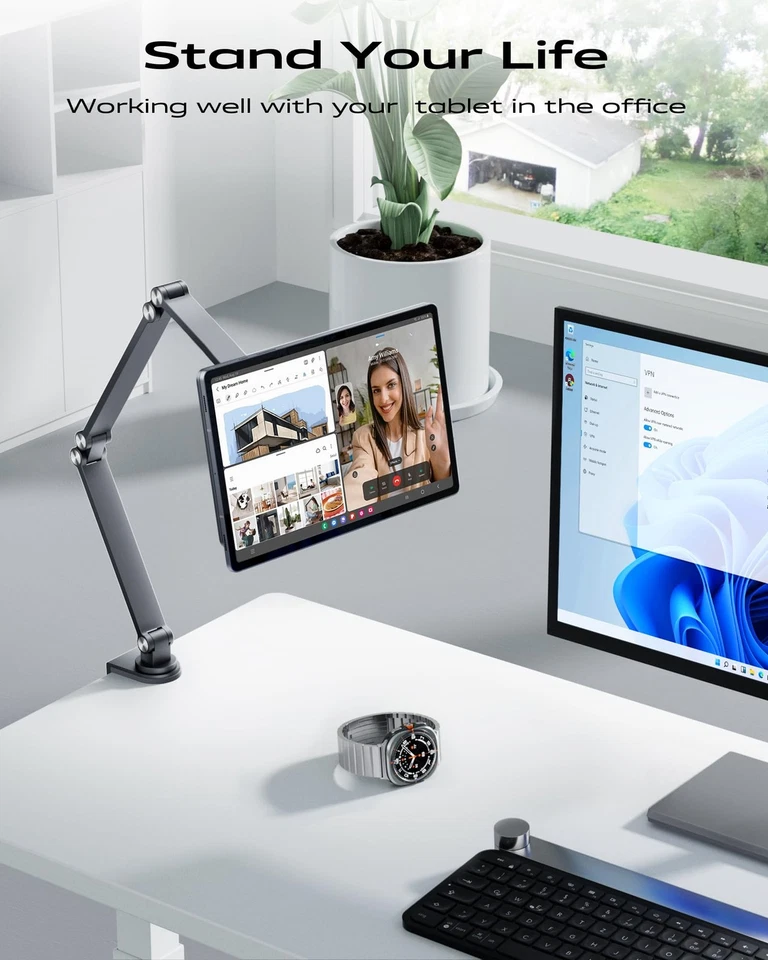 for Samsung Galaxy Tab 12.4 in S10 | S9 | S8 Plus, Foldable Arm Holder - Image 3 of 4