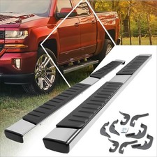 6 Inch Running Boards Side Steps Bars 07-19 Chevy Silverado/GMC Sierra Crew Cab
