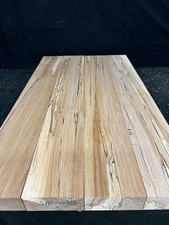 4pc Thick Spalted Hard Maple Billets -Wood Lumber 30 1/2" x 4 1/4" x 2"