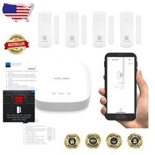 LoRa Door Sensor Kit 4-Pack: 1/4 Mile Range, 5 Yr Battery, App/SMS Alerts, Al...