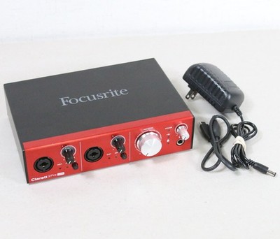 Focusrite Clarett 2Pre USB-C Audio Interface w/ Cables - TESTED WORKING!