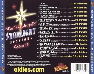 VARIOUS ARTISTS DOO WOP ACAPPELLA STARLIGHT SESSIONS, VOL. 15 NEW CD