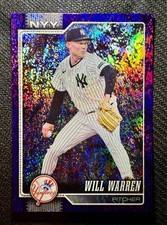 2026 Topps Series 1 Will Warren #176 Purple SandGlitter HoloFoil 110/250 Yankees