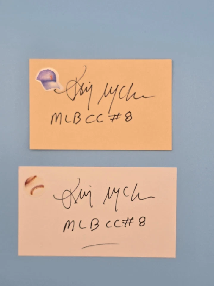MLB Autographed Baseball Index Cards Lot, MLBCC #8, Signed Memorabilia - Image 4 of 4