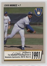 1991 Delicious Brand Milwaukee Brewers Police Waukesha Police Edwin Nunez 0au4