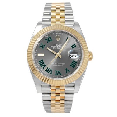 Rolex Datejust 126333 Stainless Steel Yellow Gold 41.0mm Green Dial #YKW257