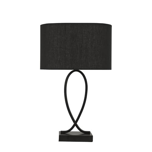 Farmhouse Table Lamp Minimalist Modern Contemporary Matt Black Desk Lamp, 11 x - Picture 3 of 7