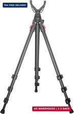 Lightweight Shooting Tripod for Rifles with 360 V-Yoke Rest,Adjustable Height H