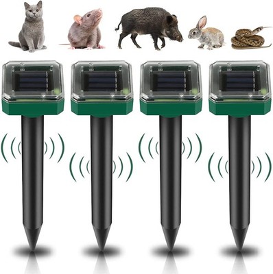 4x Solar Maulwurfschreck Wühlmausschreck Maulwurf Maulwurffalle Abwehr Maus