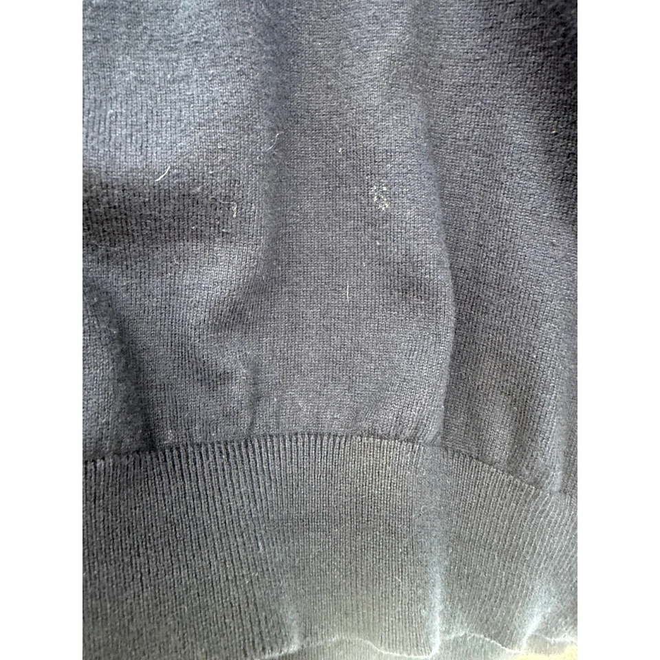 Suéter L.L.Bean Para Hombres Azul Marino Cuello en V Manga Larga Algodón Mezcla Cachemira L Ver Fotos Foto 3 de 4