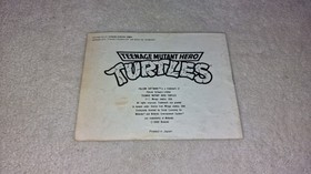 Teenage Mutant Hero Turtles &ndash; NES &ndash; Original Anleitung &ndash; nur Manual