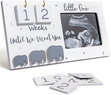 Sonogram Picture Frame, Ultrasound Photo Frame with Baby Countdown Weeks, Exp...
