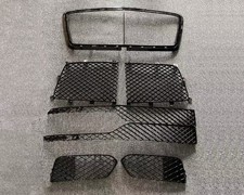 For Bentley Bentayga 2017-2020 Abs Black Front Bumper Grille Grill Mesh 7pcs