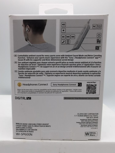 Sony Sports WI-SP600N Wireless Bluetooth Noise Cancelling Kopfhörer - Bild 3 von 7