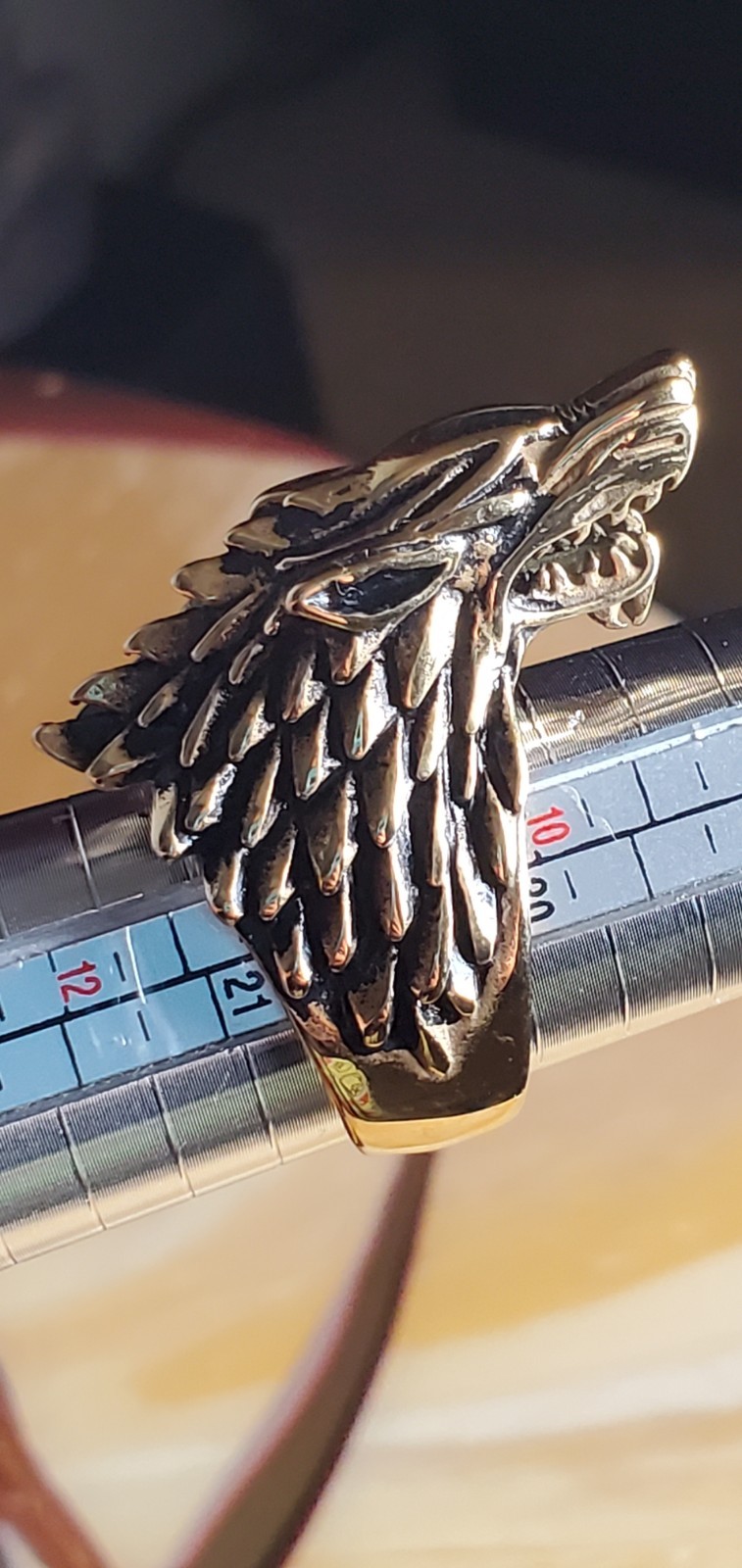 Large Celtic Looking Wolf Ring - image 16