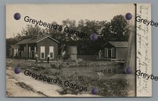 RPPC Buildigs Creek Boats?? WARNER OH Ohio Washington County Real Photo Postcard