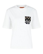 Missoni Womens Cotton T-Shirt With Zig Zag Lam Pocket