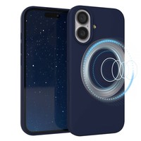Magsafe HandyhüLle FüR Apple Iphone 17 Silikon Back Cover Schutz Case Nachtblau