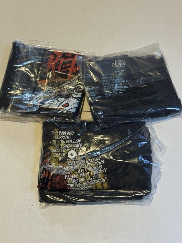 Lot of 3 Falling In Reverse Tour Shirts Size Medium Long Sleeve Short Sleeves