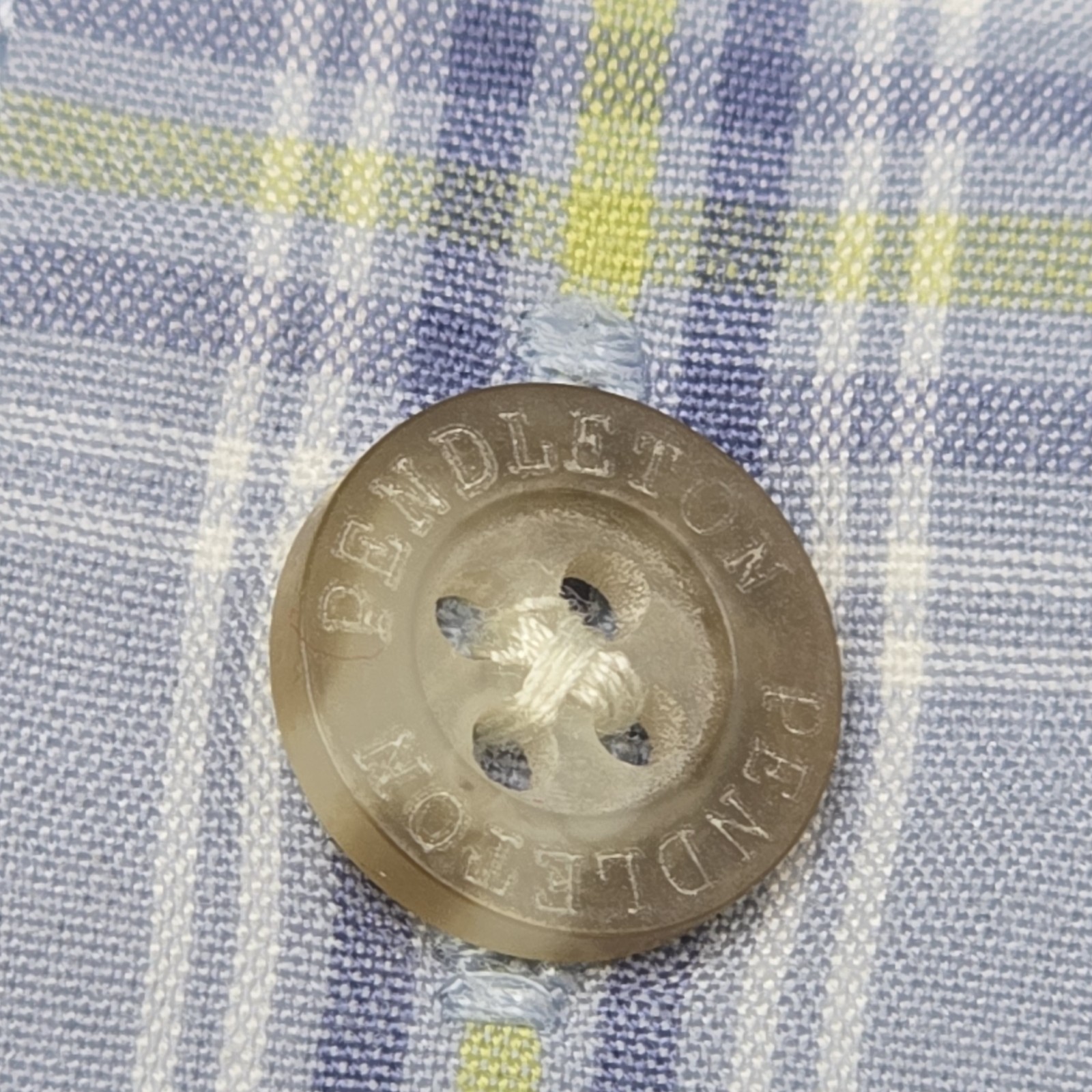 Pendleton Blue Button Down Shirt Plaid Check Patt… - image 5