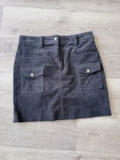 J Crew Skirt Womens 4 Black Corduroy Zip Cotton Blend