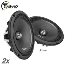 2x Timpano TPT-NEO8-4 BULLET 8” Midrange Neodymium Car Speakers 4 Ohm 1500 Watts