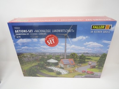 Faller HO 190037 Sustainable Agriculture Set Wind Turbine Solar Panels Silo