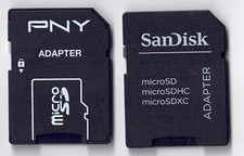 SanDisk and PNY Adapter for Micro SD Card Memory Card Adapters Lot of 2