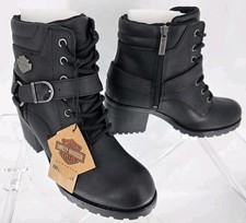 Harley-Davidson Women's Howell 5-Inch WP Black Motorcycle Boots, D84664 -Sz 10M
