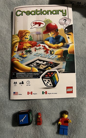 Lego 3844 Creationary Board Game Building Game Manual Instructions Mini Figure