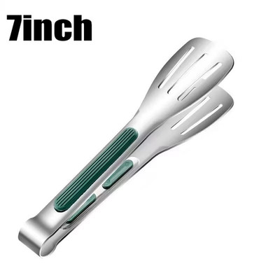 1 Stück Rutschfeste Edelstahl Lebensmittel Zange Fleisch Salat Brot Clip Barbecue Grill Buf