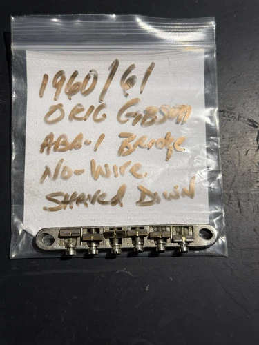 1959 Original Gibson ABR-1  NO Wire Shaved Bridge With Saddles