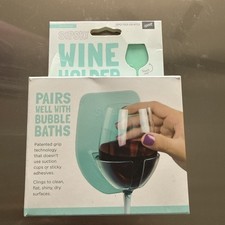 Wine Holder Mint Green - Bubble Bath Cling Grip