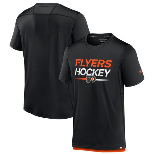 Men's Fanatics Black Philadelphia Flyers Authentic Pro Tech T-Shirt - 第 1/3 張圖片