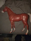 Marx Vintage 13” 1965 - 1969 Best of the West Red Thunderbolt Horse with Wheels