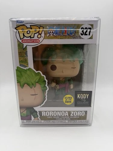 Funko Pop! One Piece Roronoa Zoro #327 Glowing Kody Exclusive with Protector