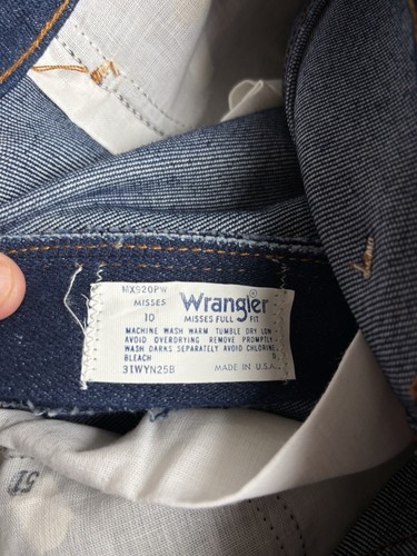 Jeans Wrangler vintage donna 10 pantaloni denim blu scuro gamba dritta blu - Foto 4 di 5