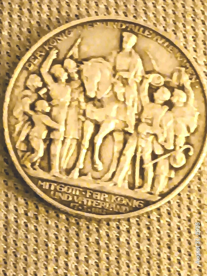 1913 PRUSSIA KINGDOM Germany WILHELM II Victory Napoleon Silver 2M Coin i114658 - Image 2 of 4