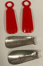 Vtg Metal Advertising Shoe Horns- Bostonians, Red Cross Shoe, Kinney