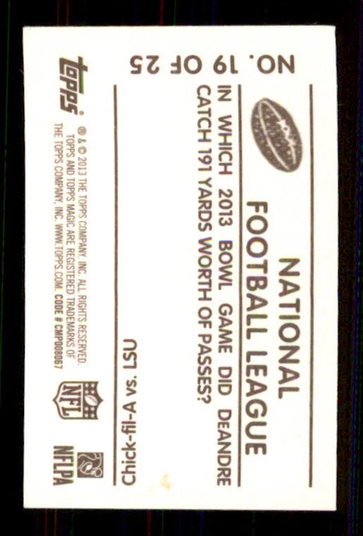 2013 Topps Magic 1948 Magic #19 DeAndre Hopkins - Image 2 of 2