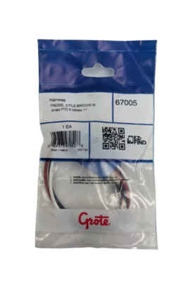 Grote 67005 Female Pin Pigtail for Stop, Turn, Tail Lights - 3-Wire, 10 ...