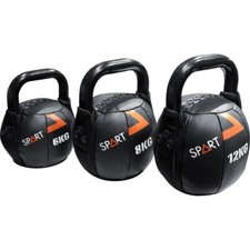 Spart Fitness soft kettlebell in vinile maniglia in ferro verniciato nero pesi